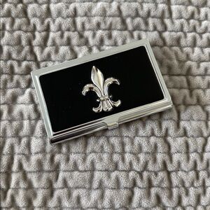 Vintage - Steel Fleur de Lys - Card Holder - NEW